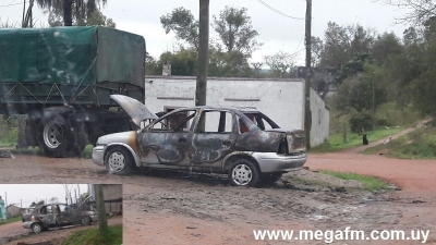 Se incendió un auto esta madrugada en Vergara 31/08/16