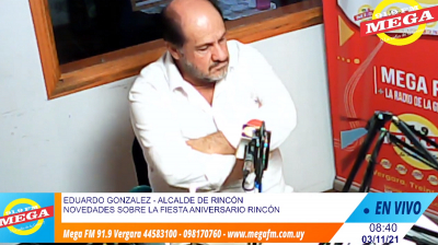 Mega FM 91.9 entrevista Eduardo Gonzalez Alcalde de Rincón 3/11/21