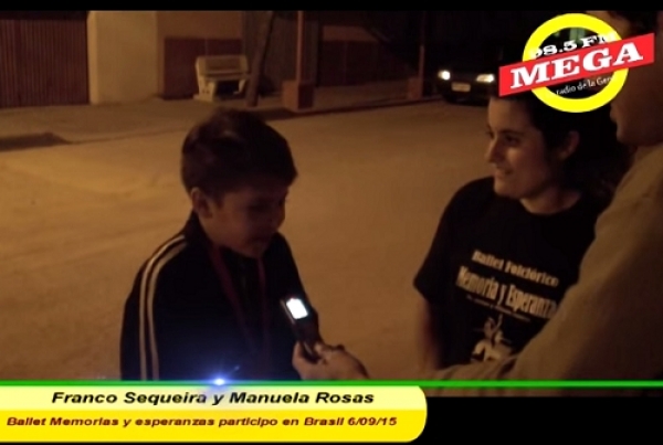 Destaque del ni&ntilde;o Franco Sequeira en Santa Catalina Brasil con el Ballet Memorias y Esperanzas