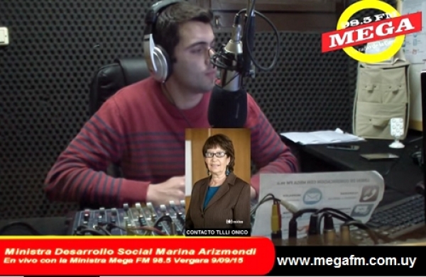 La Ministra de Desarrollo Social Marina Arizmendi dialogo en el programa Actualidad de Mega FM 98.5