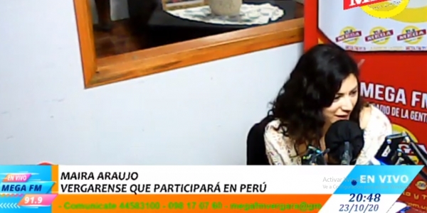 Maira Araujo, vergarense que participar&aacute; en concurso de belleza en Per&uacute; 23/10/20