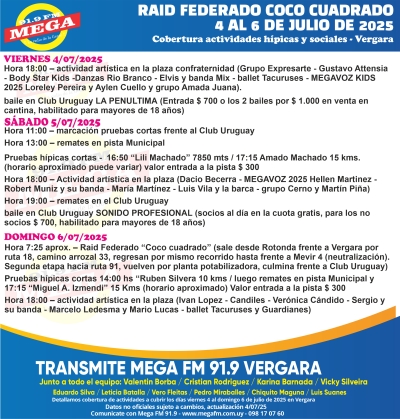 Programaci&oacute;n Raid Federado Coco Cuadrado 2025