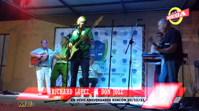 Richard López - a Don José - transmisión en vivo aniversario Rincón 2021 - Mega FM 91.9
