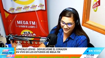 GONZALO LEIVAS - DEVUELVEME EL CORAZON EN VIVO EN LOS ESTUDIOS DE MEGA FM