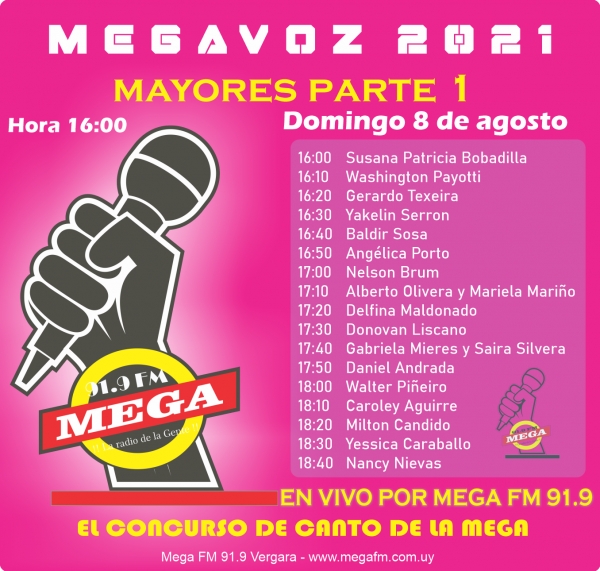 Listado de participantes MEGAVOZ 2021 parte 1