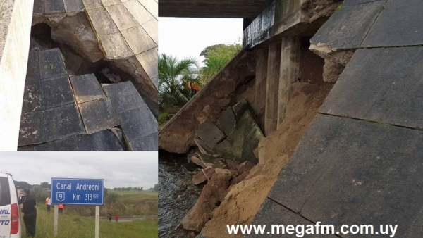 El puente de la Coronilla sobre Ruta 9 se encuentra con problemas en su estructura 23/04/16