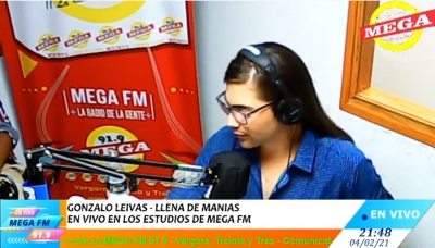 GONZALO LEIVAS - LLENA DE MANIAS EN VIVO EN LOS ESTUDIOS DE MEGA FM