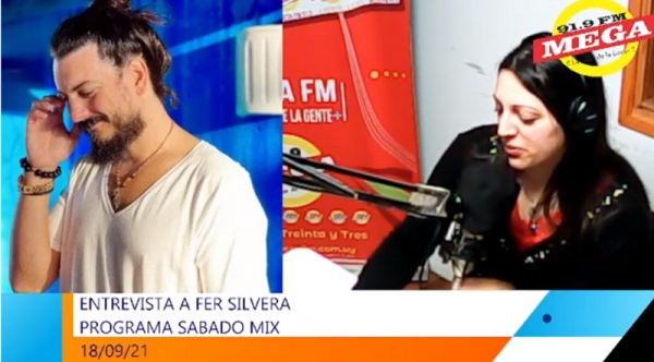 Mega FM 91.9 entrevista a Fer Silvera en Sabado Mix 18/09/21
