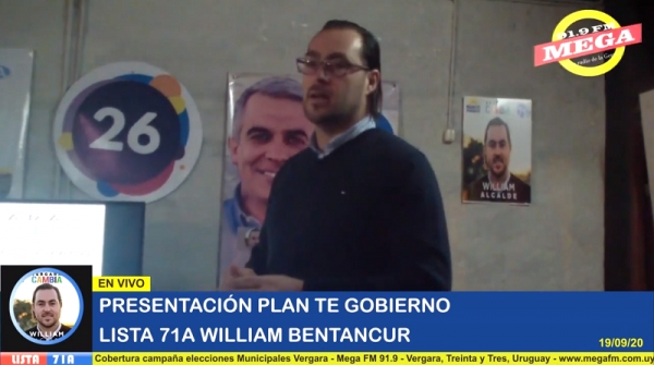 Presentaci&oacute;n plan de gobierno William Bentancur lista 71A