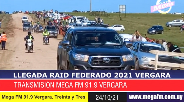 Mega FM 91.9 llegada raid Federado 2021 Vergara