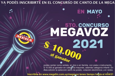 M&aacute;s de 50 personas inscriptas en el concurso MEGAVOZ 2021