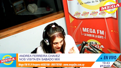 Entrevista a Andrea Ferreira Chavez - programa Sabado Mix Mega FM 91.9 27/11/21