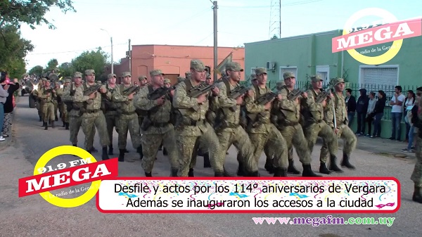 Mega FM 91.9 desfile 114° aniversarios de Vergara