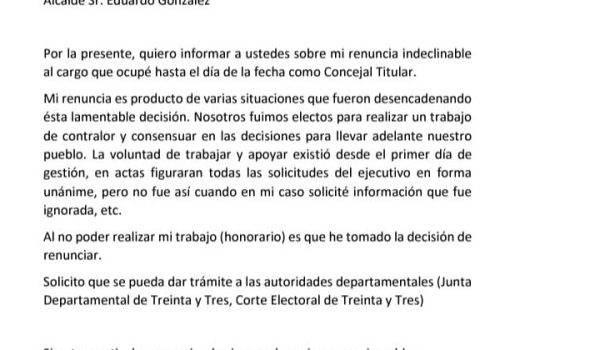 Renunciaron tres concejales en el Municipio de Rincón 21/02/22
