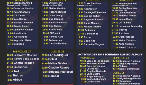 Grilla Festival del Olimar 2024