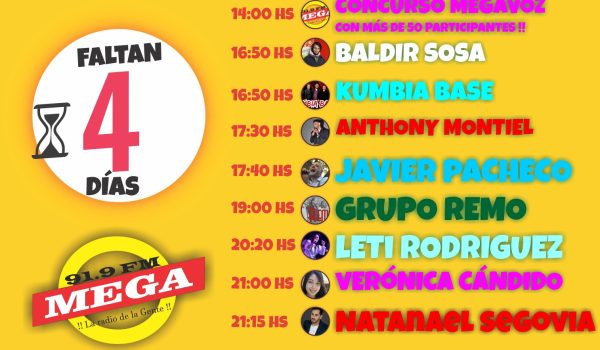 Domingo 19 de mayo de 2024 Vergara vive la fiesta de los 11 aniversarios de la Mega – la fiesta del pueblo