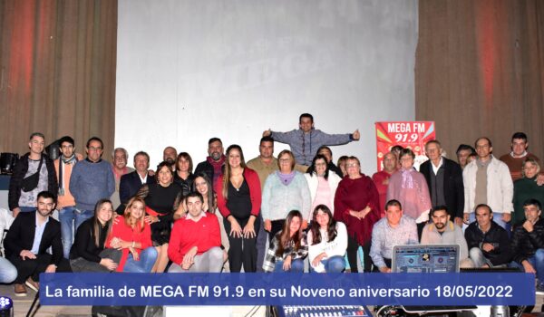 La familia de Mega FM noveno aniversario 2022
