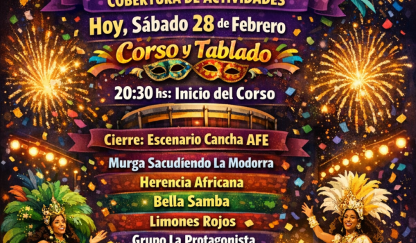 Difundimos, actividad de carnaval hoy en pueblo Rincón – 28/02/2026