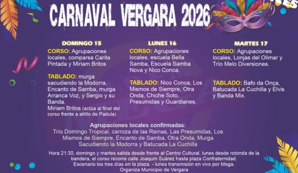 Programacion carnaval Vergara 2026