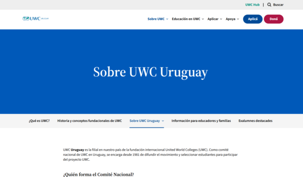 Dialogamos con Melanie Sanchez y Felipe Bonnahon – UWC Uruguay seleccionó a tres jóvenes uruguayos que viajarán a Gales, Costa Rica y Tanzania para cursar los dos últimos años de educación media con becas en colegios internacionales UWC.